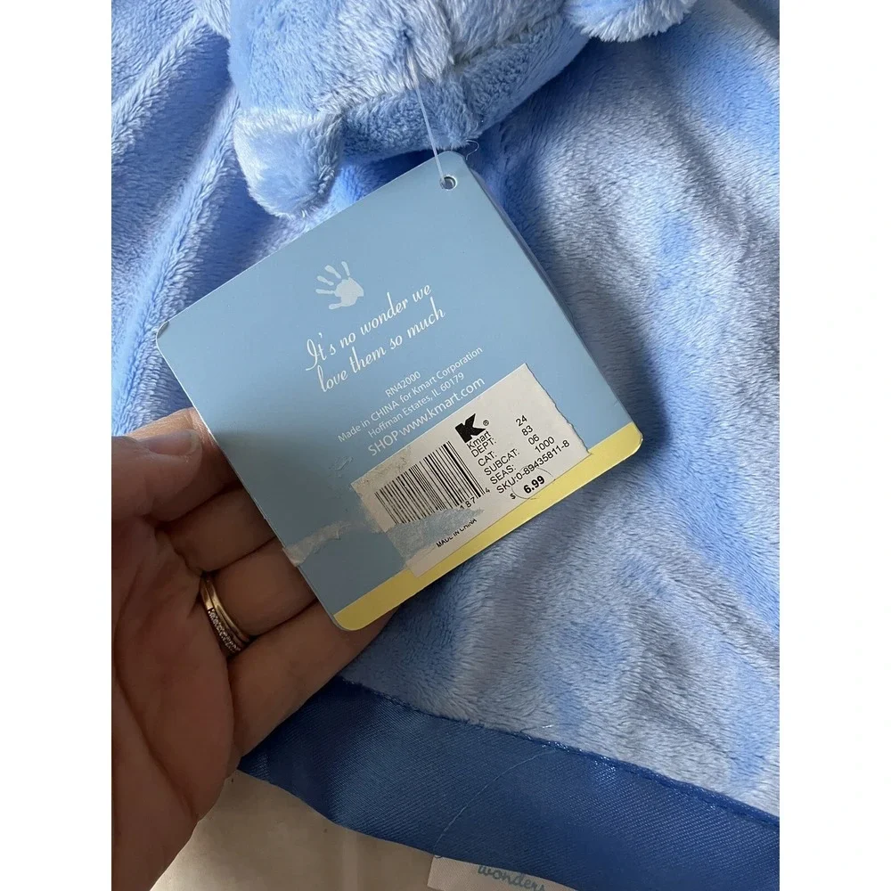 Small Wonders Blue Bear Sports/Balls Security Blanket/Lovey Satin Edged‎